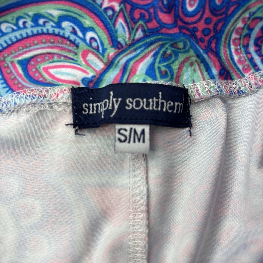Simply Southern Women's S/M Small Medium Paisley Groovy Bell Button Leggings‎ - Picture 6 of 16